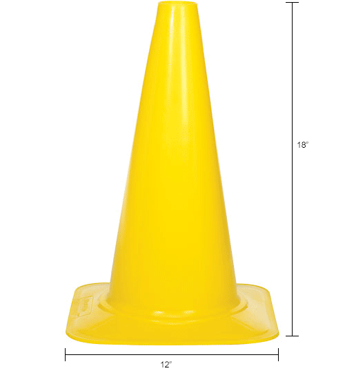 18" Sport Cone Yellow