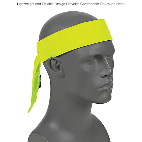 Ergodyne&#174; Chill-Its&#174; 6700CT Evap. Cooling Bandana w/ Built-In Cooling Towel - Tie, Lime