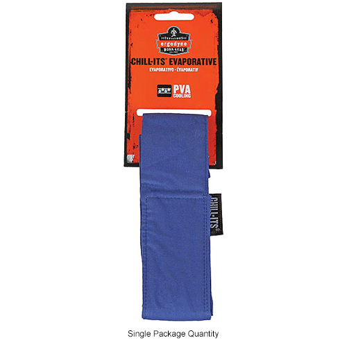 Ergodyne&#174; Chill-Its&#174; 6700CT Evap. Cooling Bandana w/ Built-In Cooling Towel - Tie, Blue