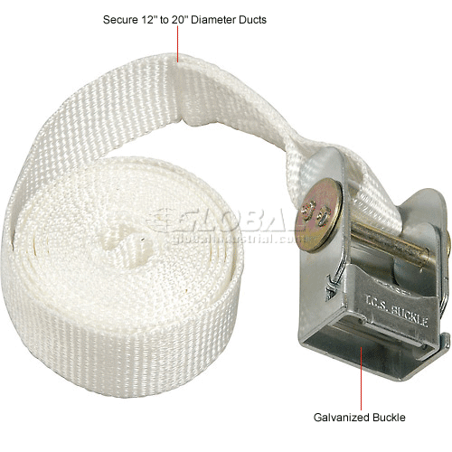 ZipADuct™ Fixing Strap With Galvanized Hardware for 12 To 20 Inch