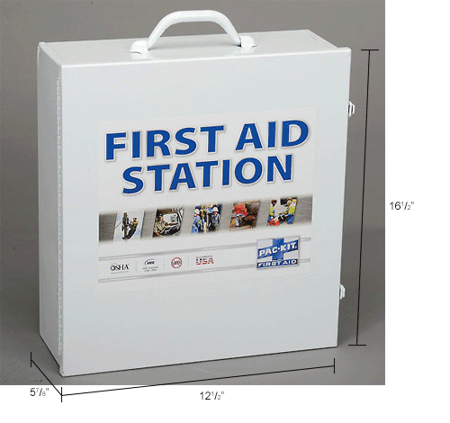 Pac-Kit® 3-Shelf Industrial First Aid Station
																			