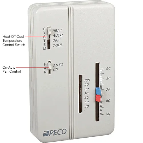 PECO Trane Compatible Zone Sensor SP155-011 Heat-Off-Cool