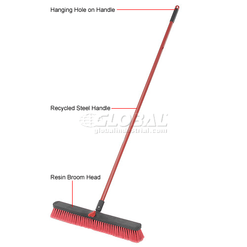 Libman Commercial Push Broom with Resin Block 24 MediumDuty