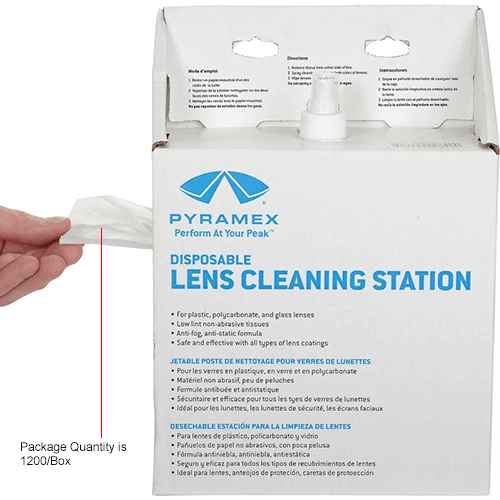 Lens Cleaning Station, 16oz Solution, 1200 Tissues B614410
