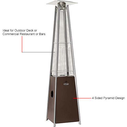 Hiland Quartz Glass Tube Patio Heater, 40000 BTU, Propane, Bronze