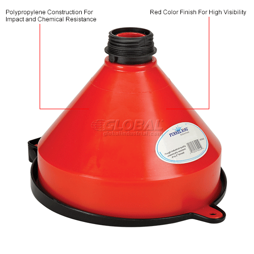Spill Free 4 Quart Capacity Funnel King 32425 with Screen and Lockable Lid 
