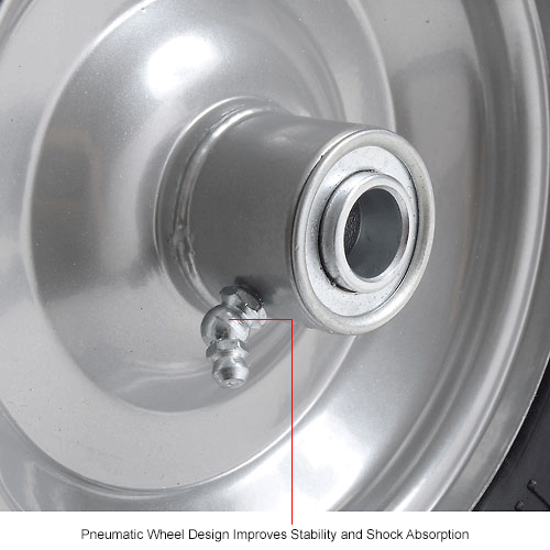 2-Pack 4.10/3.50-4 Flat Free Sawtooth Utility Tires On Rim – 3/4" Bearing, Polyurethane, Universal Fit