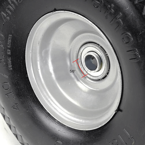 Marathon 00010 4.10/3.50-4 Hand Truck Tire Sawtooth Tread Flat Free - 2.25" Offset - 5/8" Bearings
																			