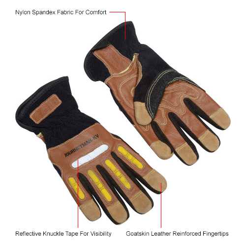 PIP Maximum Safety&#174; Journeyman KV, Professional Workman's Glove, Brown, M, 1 Pair