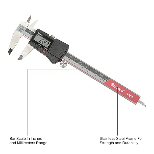 Starrett EC799A-6/150 0-6''/150MM Stainless Steel Digital Starrett EC799A-6/150 0-6''/150MM Stainless Steel Digital