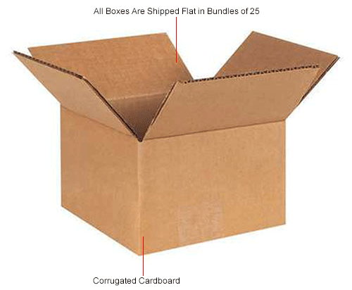 Cardboard Corrugated Boxes 6" x 6" x 4" 200#/ECT-32