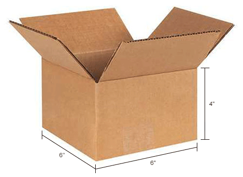 Cardboard Corrugated Boxes 6" x 6" x 4" 200#/ECT-32