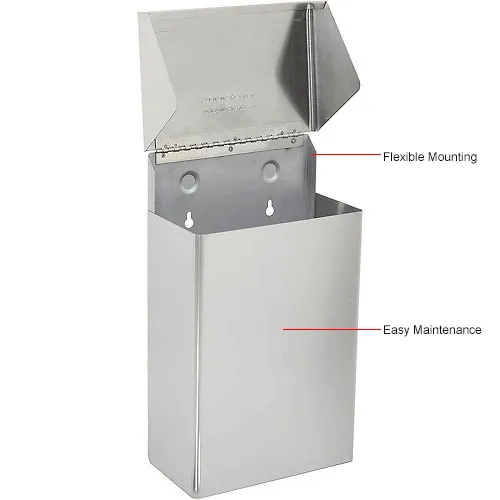 Frost Sanitary Napkin Disposal Bin Stainless Steel - ICS Clean Supplies