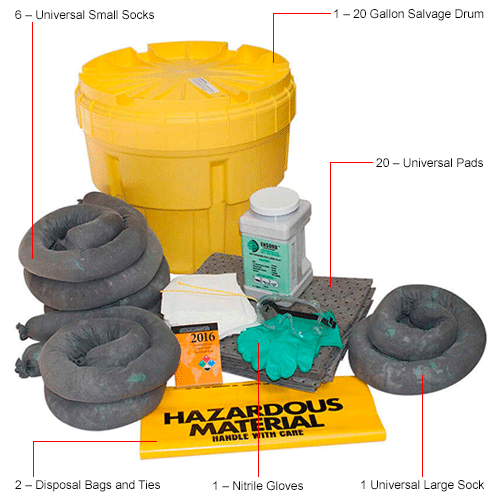 ENPAC&#174; 20 Gallon Spill Kit, Universal