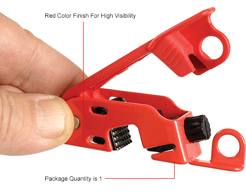 Master Lock® Grip Tight Circuit Breaker Lockout, Fits Std. Height & Tie