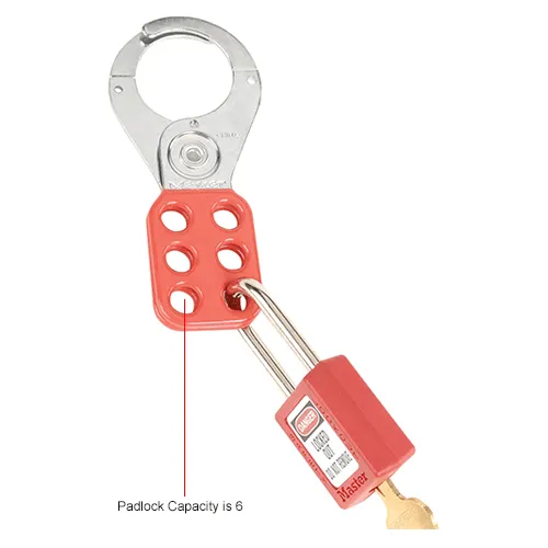 Lot De 2 Cadenas à Hasp (serrure De Sécurité) Master Lock 421 - Acier Avec Revêtement Vinyle Rouge - Neuf
