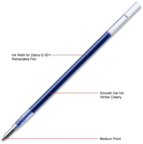G 301 Zebra Mm Pen Pk Zebra Pen G-301 Stainless Steel Retractable
