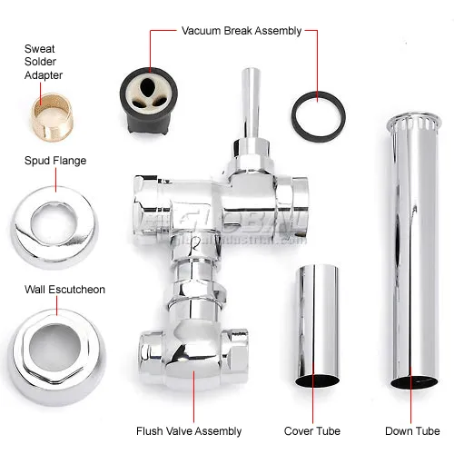 American Standard 6047.161 Manual Flush Valve For Toilets, 1.6 GPF