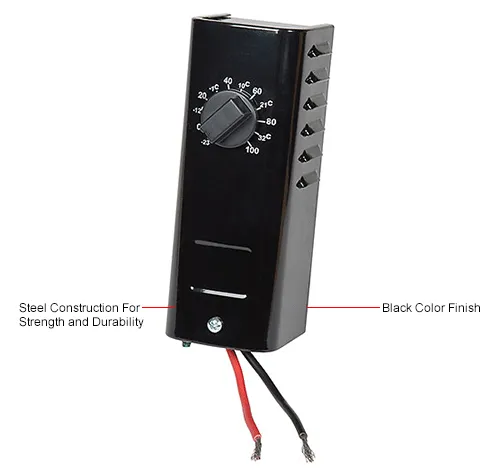 Dayton 15F626 Line Voltage Thermostat, 110 To 125VAC, 1 Stage (LTB1