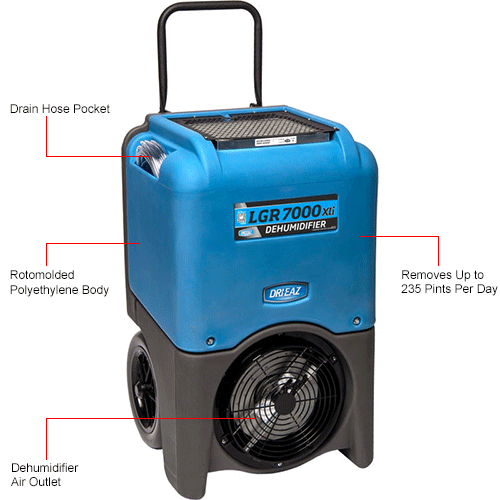 Dri-Eaz® LGR 7000XLi Dehumidifier F412 - 235 Pints | B864130