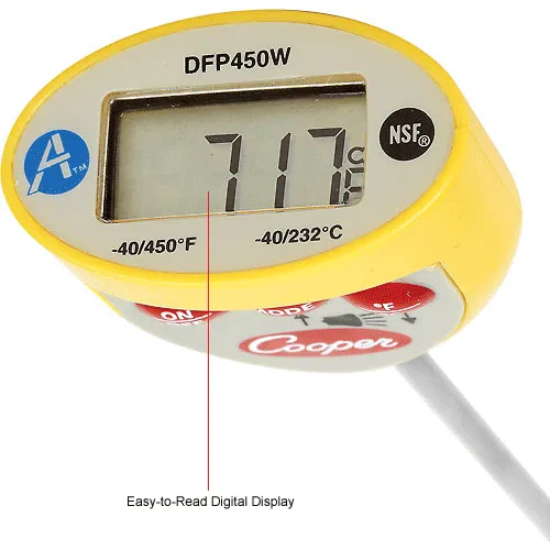 Cooper-Atkins DFP450W-0-8, Digital Pocket Thermometer, Waterproof