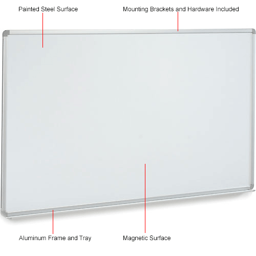 Luxor® Wall Mounted Whiteboard 72 W x 40 H, Magnetic
																			