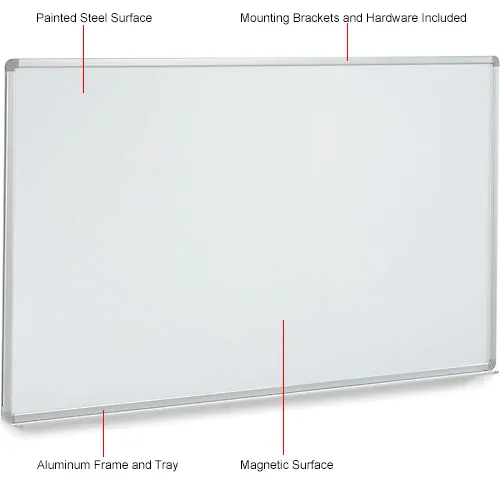 Wall Mounted Magnetic Whiteboard, 40 x 96 Inbox Zero Size: 48 H x 48 W