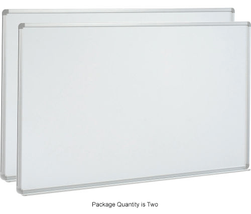 Magnetic Whiteboard - 96 x 48 - Steel Surface - Aluminum Frame - Pack of 2
																			