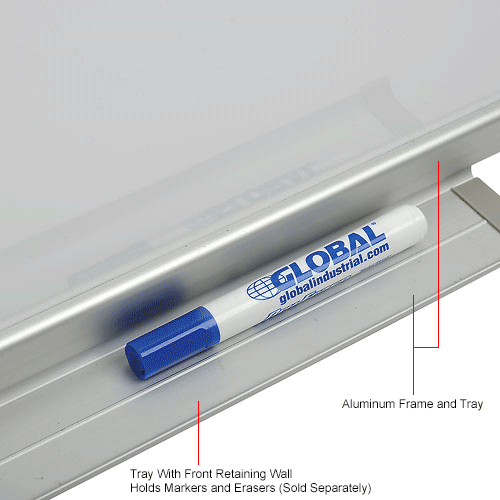 Global Industrial™ Porcelain Dry Erase Whiteboard 48 x 36