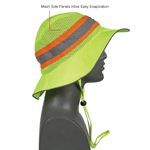 Ergodyne Hi-Vis Lime Ranger Hat with Evaporative PVA Cooling Towel - Large/X-Large