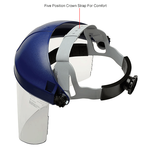 3M™ Ratchet Headgear W/ Faceshield, H8A, Clear, Polycarbonate, 1 Each