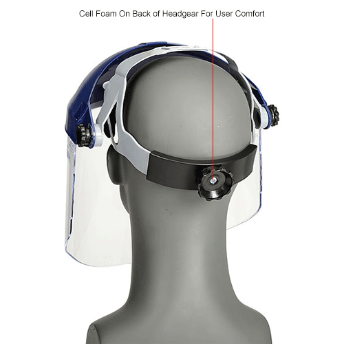 3M™ Ratchet Headgear W/ Faceshield, H8A, Clear, Polycarbonate, 1 Each