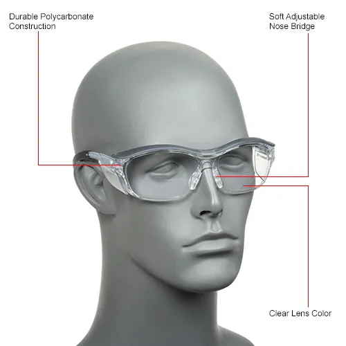 3M™ NUVO™ Reader Safety Glasses, Clear Lens, Gray Frame, Diopter