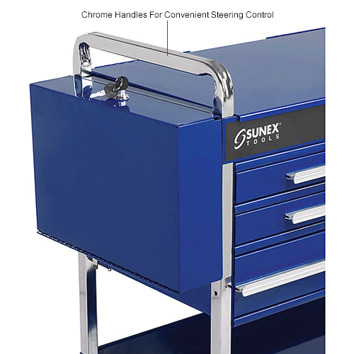 Tool Boxes, Storage & Organization Carts Sunex Tools 8013ABLDELUXE 4 Drawer Deluxe Blue Tool