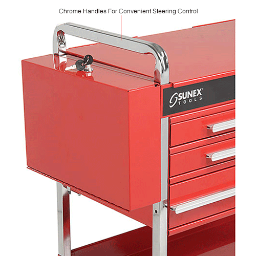 Tool Boxes, Storage & Organization Carts Sunex Tools 8013ADELUXE 4 Drawer Deluxe Red Tool