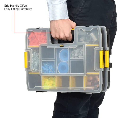 Boss Sortmaster Junior Organizer – Stackable Parts Case With Removable Dividers & 90° Tool Compartment