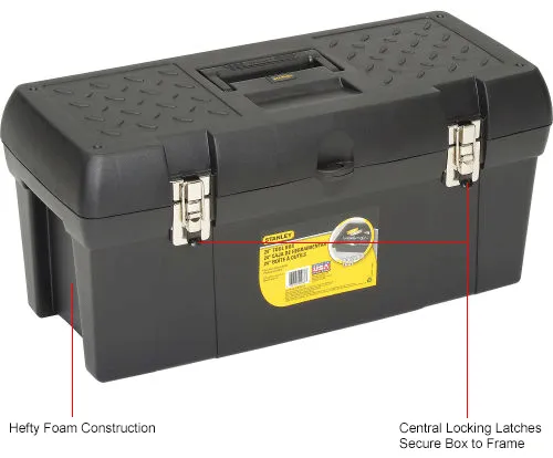 STANLEY ブラック ツールボックス ドリップセット Stanley Essential Toolbox with Handle, 16