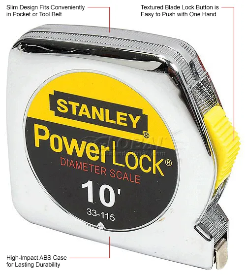 Stanley Hand Tools 33-115 10' x 1/4 PowerLock Pocket Tape Rule (3