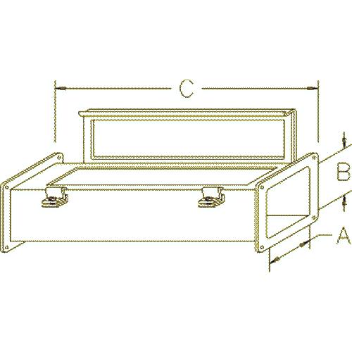 Hoffman F22W24, Straight Section, 2.50x2.50x24.00, Steel/Gray