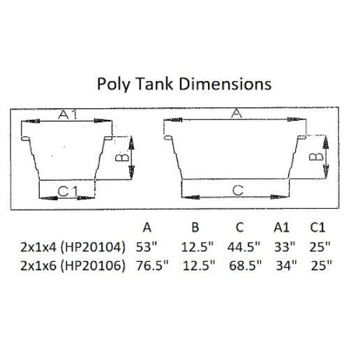 Hastings Poly Stock Tank HP20106 RoundEnd 89 Gallon 761/2"L x 34"W x