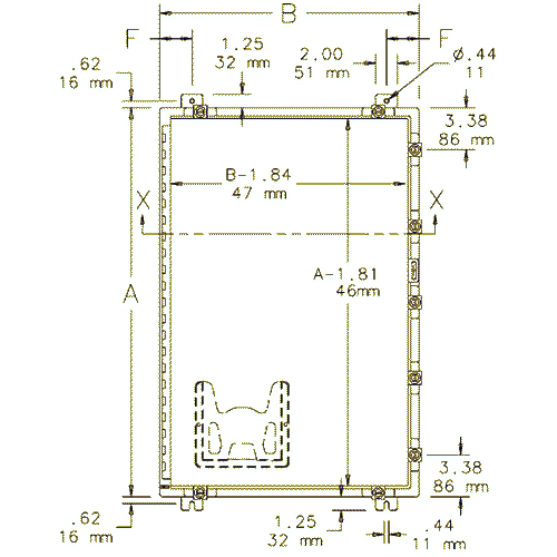Hoffman A20H2006ALLP, Wall-Mount Encl, Type 4, 20.00x20.00x6.00