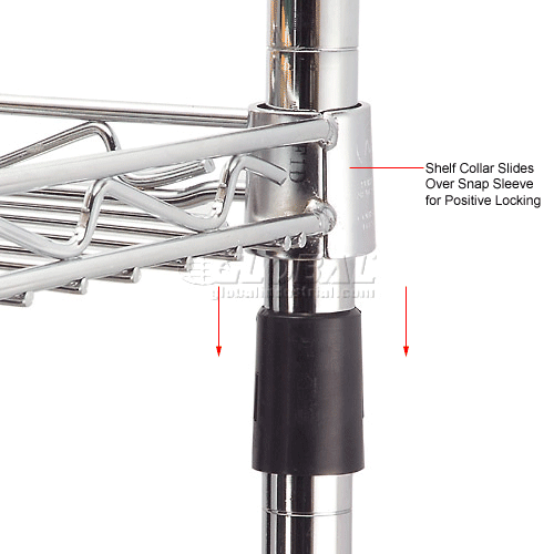 Nexel® CS1224C Chrome Cantilever Shelf 24"W x 12"D