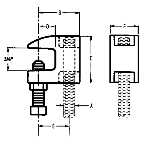 Junior Beam Clamp for 3/8 in. Threaded Rod, Uncoated Steel