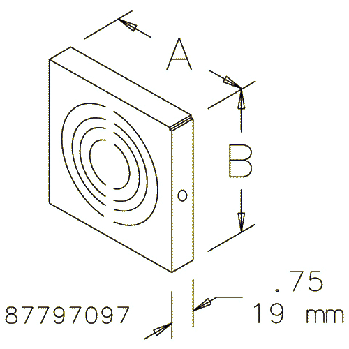 Hoffman F1010GCP, Closure Plate w/Knockout, Type 1, 10.00x10.00, Steel/Gray