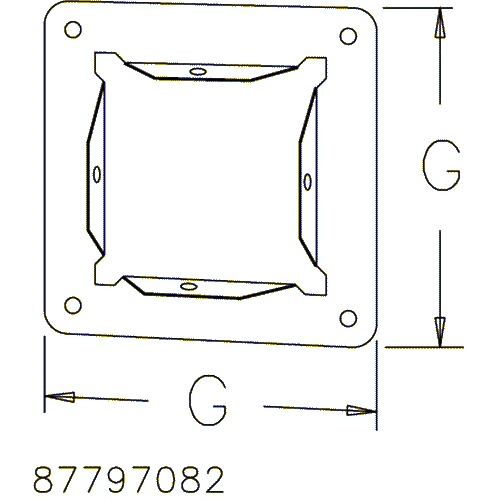 Hoffman F1010GPAGV, Panel Adapter, Type 1, 10.00x10.00, Galvanized