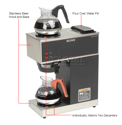 BRAND NEW Coffee Maker 12 Cup BUNN Pourover Brewer Machine 2 Warmer Commerical 
