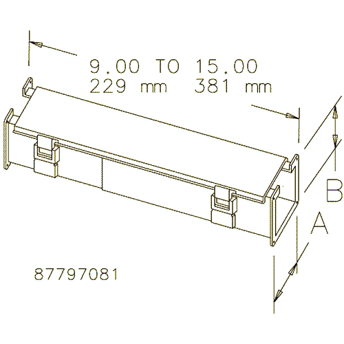 Hoffman F126LXL, Cut-Off Ftg, 12.00X6.00, Steel/Gray