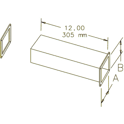 Hoffman F88LX, Cut-Off Ftg, Non- Lay-In, 8.00x8.00, Steel/Gray