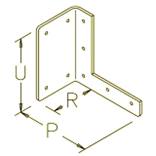 Hoffman F44HBSS, Bracket Hanger, Fits 4.00x4.00, SS