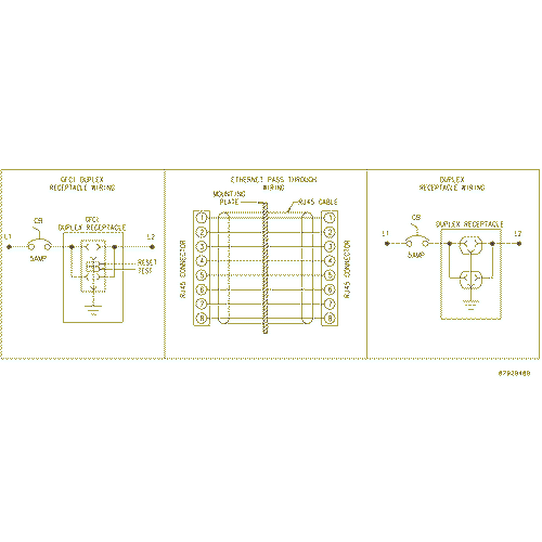 Hoffman HGF5ETHETHCC, INTERSAFE™ Data Interface Ports, for 4X, Polycarb, Composite